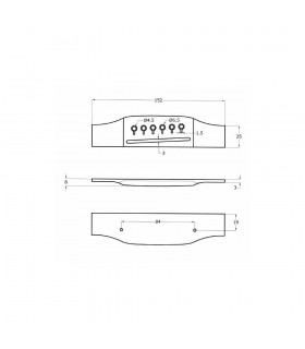 Indian Rosewood brug 6 snaren