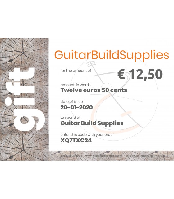 GuitarBuildSupplies gift certificate