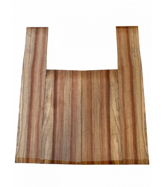 Padouk Bariolé back and sides set 26 for acoustic guitar