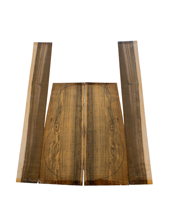 Mexikanischer Bocote Boden und Zargen Satz 4 für Akustikgitarre.
