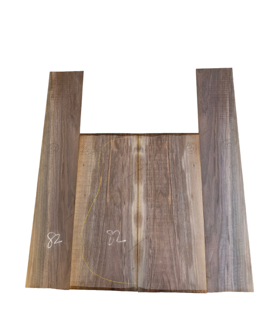 Black Walnut back and sides set 82 for acoustic guitar