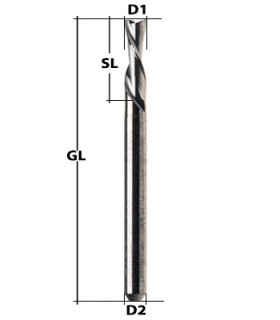 Downcut milling cutter 3.0mm