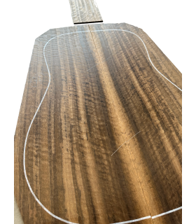 Eukalyptus-Boden und -Zargen-Set 75 für Akustikgitarre