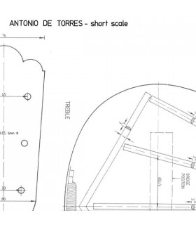 Antonio de Torres guitar plan Short Scale